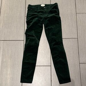 L'AGENCE Forest Green velour jeans